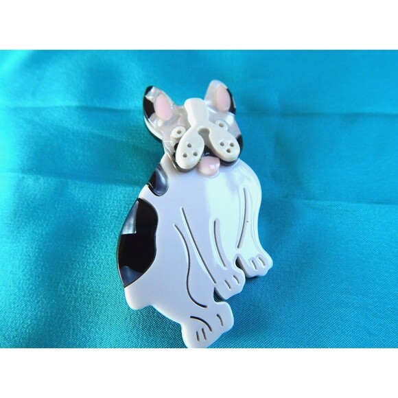 Vintage Handmade Frenchie French Bulldog Acrylic. 2.5ins Tall. - Picture 6 of 6